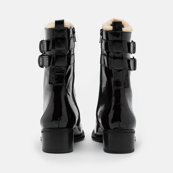 New KURT GEIGER LONDON Women's Serena Block Heel Black Boots 11 US/42 EU New - Picture 7 of 14